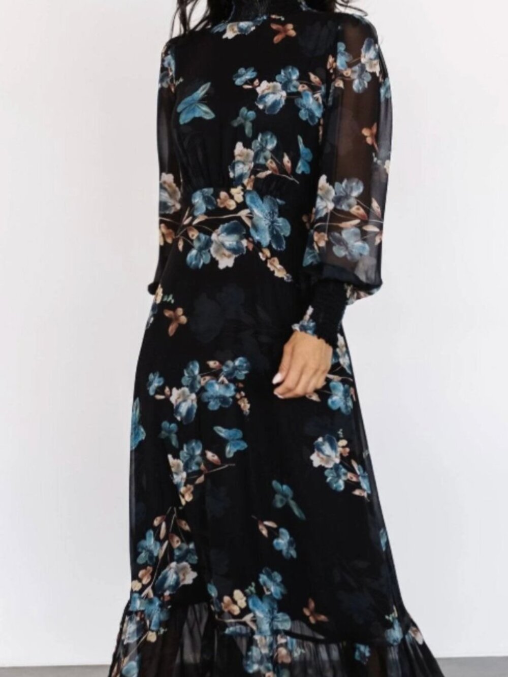 Baltic Born Luciana Maxi Dress - Blue Floral Print - Picture 2 of 7
